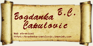 Bogdanka Capulović vizit kartica
